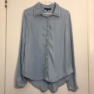 ☘️5/$15 MuseLooks Frayed Denim Button Down